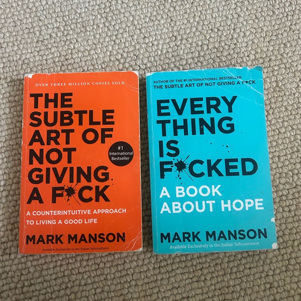 Mark Manson Book Set - Orange and Blue